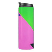 Rosa und bunte abstrakte Kunst Thermosbecher (Nach rechts gedreht)