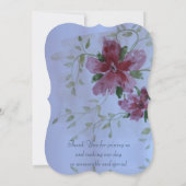 Rosa und Burgund Einladung (Rückseite)