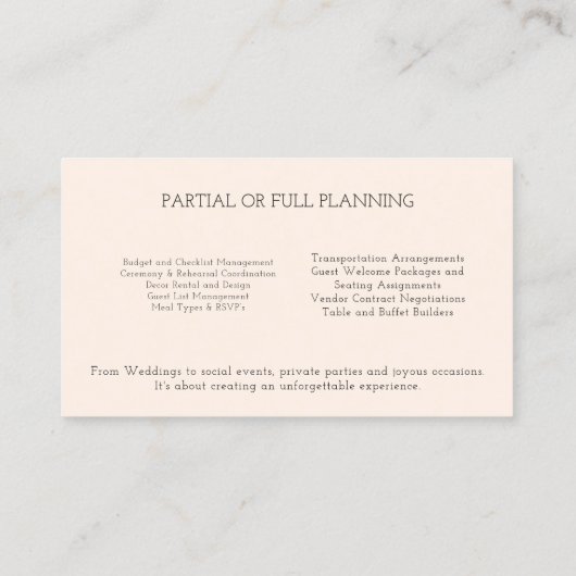 Rosa und Burgund Rose Hochzeitsplaner Visitenkarte (Rückseite)