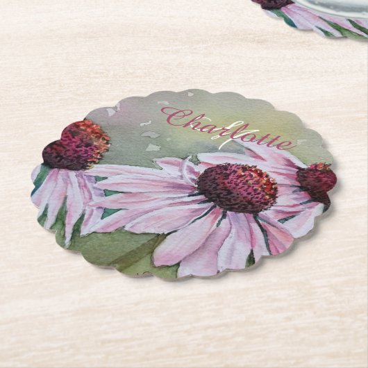 Rosa und Burgund Untersetzer (angewinkelt)