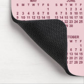 Rosa und Burgunder 2027 Kalender Mousepad (Ecke)