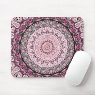 Rosa und Burgunder Mandala Musterdesign Mousepad