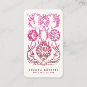 Rosa und Burgunder Wasserfarben - Dekorative Gesta Visitenkarte (Vorderseite)