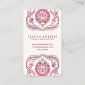 Rosa und Burgunder Wasserfarben - Dekorative Gesta Visitenkarte (Rückseite)