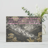 Rosa und Camouflage Einladung (Stehend Vorderseite)