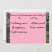 Rosa und Camouflage Einladung (Rückseite)