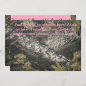 Rosa und Camouflage Einladung (Vorne/Hinten)