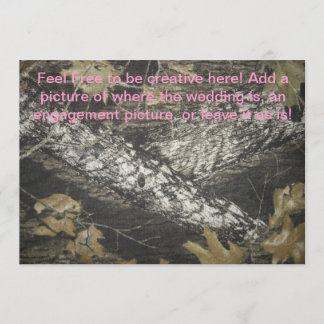 Rosa und Camouflage Einladung