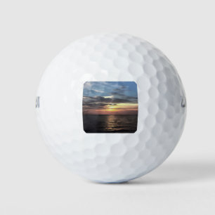 Rosa und Cerulean Blauer künstlerischer Sonnenaufg Golfball