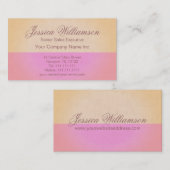 Rosa und Chic Goldeleganter zeitgenössischer Dame Visitenkarte (Vorne/Hinten)