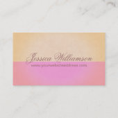 Rosa und Chic Goldeleganter zeitgenössischer Dame Visitenkarte (Rückseite)