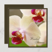 Rosa und Cream Orchid Brautparty Square Einladung (Vorne/Hinten)