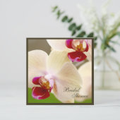 Rosa und Cream Orchid Brautparty Square Einladung (Stehend Vorderseite)