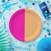 Rosa und Creamsikel Orange Pappteller (Party)