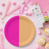 Rosa und Creamsikel Orange Pappteller (Party)