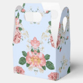 Rosa und Creme auf Vintag blauer Blüte Geschenkschachtel (Geöffnet)