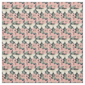 Rosa und Creme - Luna Moth und Mondblumen Stoff (Muster)