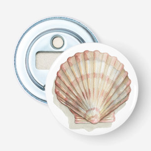 Rosa und Creme Seashell Flaschenöffner