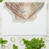 Rosa und Creme Seashell Handtuch (Gefaltet)