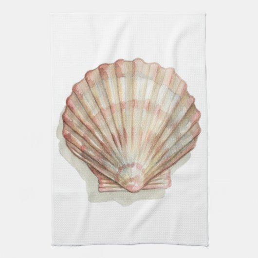 Rosa und Creme Seashell Handtuch (Vertikal)