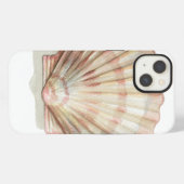 Rosa und Creme Seashell iPhone Hülle (Rückseite (Horizontal))