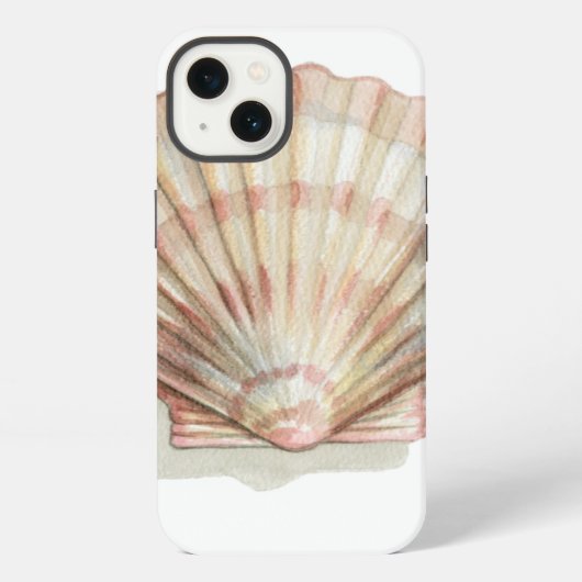 Rosa und Creme Seashell iPhone Hülle (Rückseite)