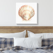 Rosa und Creme Seashell Leinwanddruck (Insitu (Schlafzimmer))