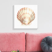 Rosa und Creme Seashell Leinwanddruck (Insitu (Wohnzimmer))
