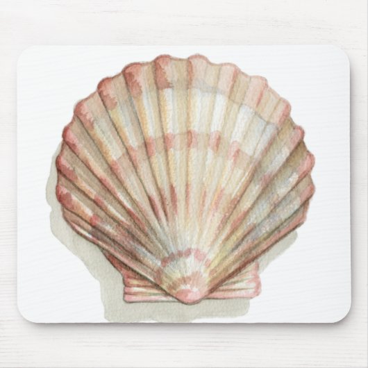 Rosa und Creme Seashell Mousepad (Vorne)