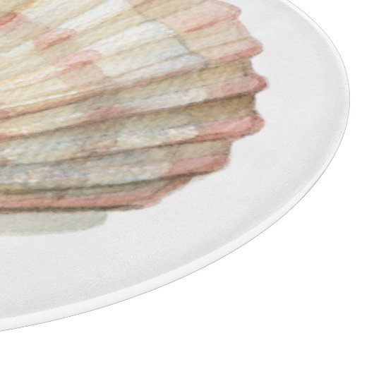 Rosa und Creme Seashell Schneidebrett (Ecke)