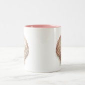 Rosa und Creme Seashell Zweifarbige Tasse (Mittel)