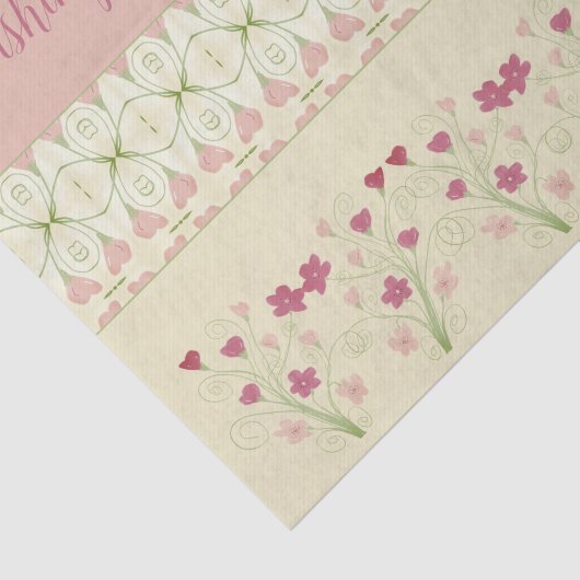 Rosa und Creme Seidenpapier (Ausschnitt)