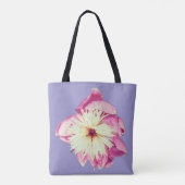 Rosa und cremefarbene Blume Tasche (Rückseite)