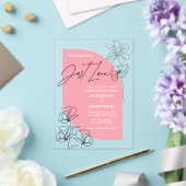 Rosa und cremefarbene Hochzeit Acryleinladungen (In Situ (Hochzeit))