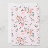 Rosa und cremefarbene Hochzeit Einladung (Rückseite)