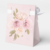 Rosa und cremefarbene Rose Chic Brautparty Geschenkschachtel (Rückseite)