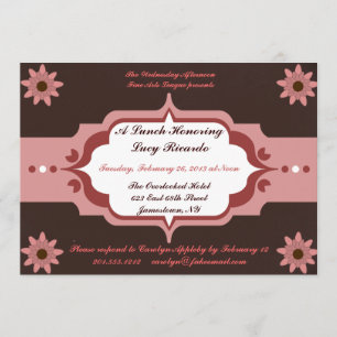 Rosa-und das Mittagessen-Gewohnheits-Einladungen Einladung