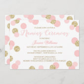 Rosa und der GoldGlitzer, der Zeremonie nennt, Einladung (Vorne/Hinten)