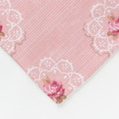 Rosa und Doily Hübsch Vintag Fleecedecke (Ecke)