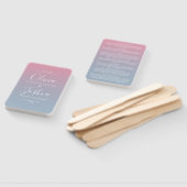 Rosa und dunkelblau Ombre jüdische Hochzeit Fächer (Non-assembled)