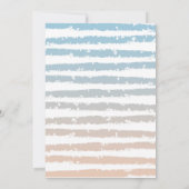 Rosa und dunkelblaues Brautparty Einladung (Rückseite)