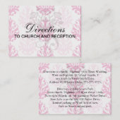 Rosa und dunkelrosa schicke Dose Begleitkarte (Vorne/Hinten)