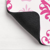 Rosa und dunkelrosa schicke Dose Mousepad (Ecke)