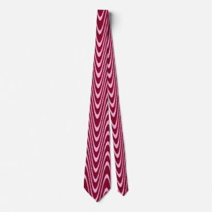 Rosa und dunkelrotes Chevron-Design Krawatte