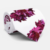 Rosa und dunkle Rote Rosen Krawatte des Blumenkohl (Gerollt)