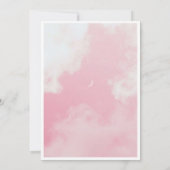 Rosa und einfache kreative Glückwünsche zum Geburt Einladung (Rückseite)