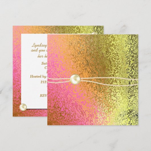 Rosa und einladung (Vorne/Hinten)