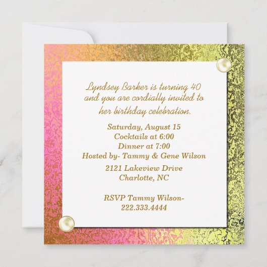 Rosa und einladung (Rückseite)