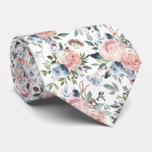 Rosa und eisblaue Rose Krawatte
