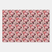 Rosa und Elfenbein gemischte Blüte Geschenkpapier Set (Vorderseite 3)